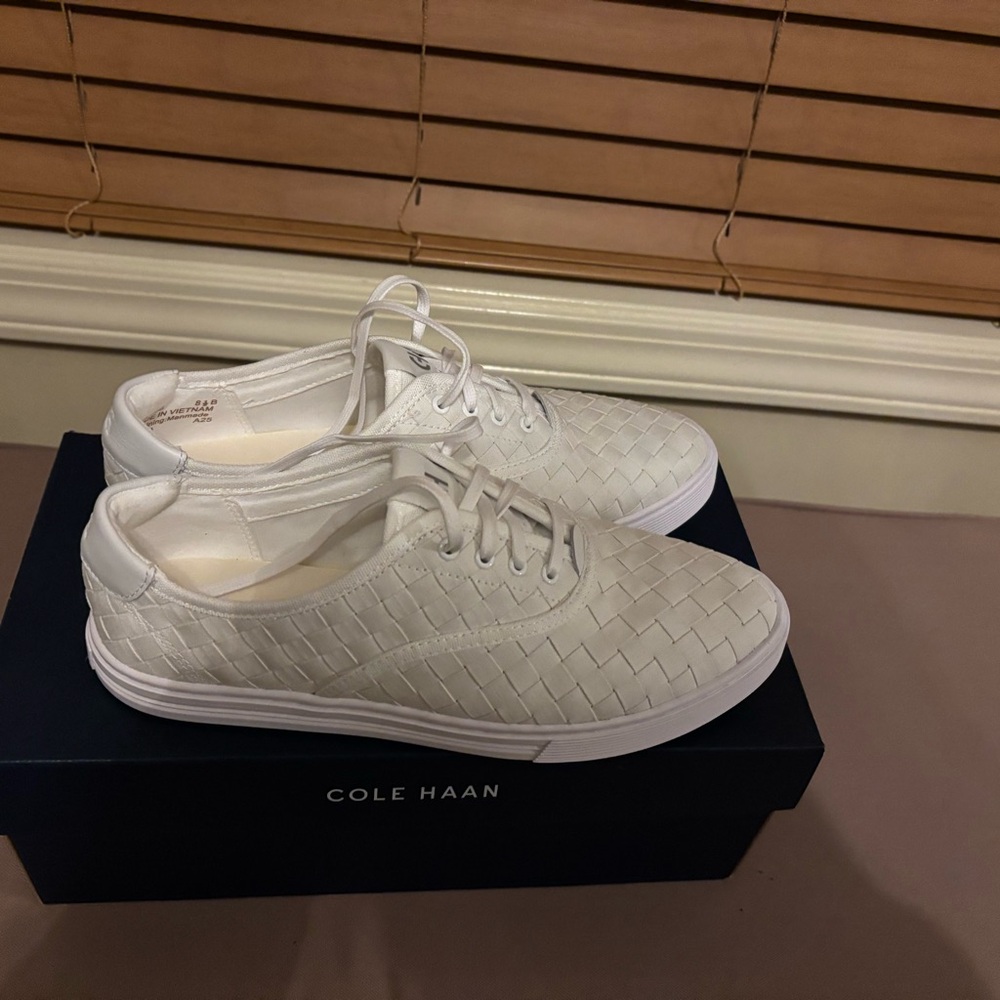 Cole Haan White Canvas Sneakers